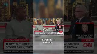 Anderson Cooper clashes with Charlamagne over CNN coverage of Donald Trump amp Kamala Harris shorts [upl. by Ayikahs475]