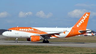 EasyJet Airbus A319 Landing at Basel 4K [upl. by Krishna995]