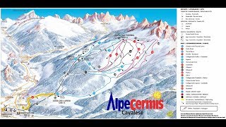 Alpe Cermis Paion top left half descent Val di Fiemme  Cavalese 2019 [upl. by Nomolos]