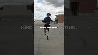 Running with a prosthetic leg below the knee Orthotists and prosthetists video [upl. by Melonie258]