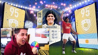 I GOT 95 MARADONA IN A PACK FIFA 18 PACK OPENING [upl. by Aiotal]