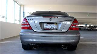 C55 AMG RENNtech Headers LOUD SOUNDS Revving  Parking Garage [upl. by Gladdie53]