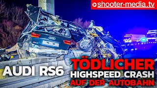 ❌ Audi RS6 nur noch Schrott ❌  Unfassbares Unfallbild  🚒 Einsatzleiter Feuerwehr sprachlos 🚒 [upl. by Aiden]