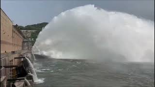 Penstock relief valve water release while power house shutdown [upl. by Aihsram]