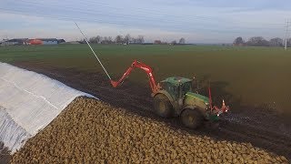 Débachage de silo avec leta pocholle en John deere 6215r et Claas arion 640 [upl. by Atelokin]