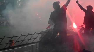 Bengalos im Fanblock vom SV Babelsberg [upl. by Hahnert]