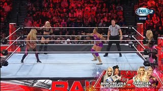 Bianca Belair amp Liv Morgan Vs Carmella amp Natalya  WWE Raw 04072022 En Español [upl. by My232]