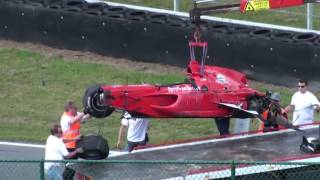 24 Hours of Zolder 2009 hard crash Euroseries F3000 [upl. by Nivart]