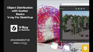 Object Distribution With Scatter Basics  Vray For Sketchup [upl. by Jones]