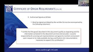 Certification indicator and method of qualification USMCA [upl. by Eniluqcaj]