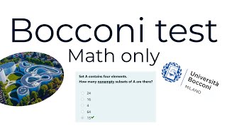 3  Bocconi test  UB Simulation [upl. by Seabrooke203]