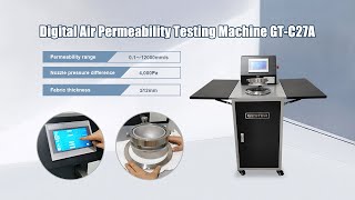 Digital Air Permeability Tester for textiles GTC27A [upl. by Vikky966]