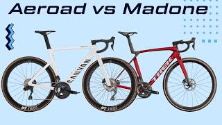 NEW CANYON AEROAD CF SLX 7 Di2 5599 vs TREK MADONE SL 6 Gen 8 5499  Head To Head [upl. by Idden]