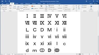 How to Insert Roman Numerals in Word How to Type Roman Numbers in Word [upl. by Uase182]