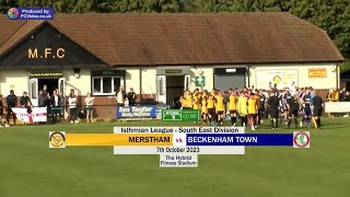 Merstham 43 Beckenham Town  Match Highlights  7th October 2023 [upl. by Enyrhtac]