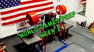 ROAD TO THE WORLD GAMES  WEEK 2  SQUATTING 1047 LBS [upl. by Philine]