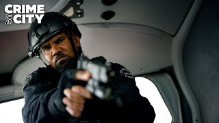 Hondo Fights the Child Trafficker in a Helicopter  SWAT Shemar Moore [upl. by Oicam]