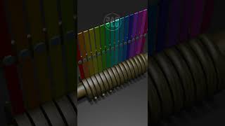 Satisfying pendulum wave  mesmerizing glockenspiel sound  relaxing music pendulumwave [upl. by Eimak]