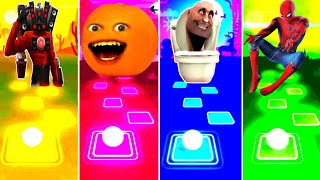 Skibidi Speaker Man 🆚 Annoying Orange 🆚 Skibidi Toilet 🆚 Spider Man 🎶 Who is Best [upl. by Desiri326]