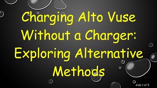 Charging Alto Vuse Without a Charger Exploring Alternative Methods [upl. by Moise801]