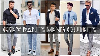 Mens Grey Pant Outfits IdeasGrey Pants With Shirts Combination Outfits 2022 [upl. by Grosberg]