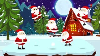 Пять Жир Санты  звон колоколов  Рождественские гимны  Xmas Rhymes for Kids  Five Fat Santas [upl. by Aicineohp]