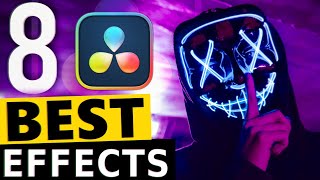 8 BEST EFFECTS in DAVINCI RESOLVE  Tutorial [upl. by Gnaht]