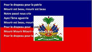 POUR LE DRAPEAU POUR LA PATRIE music et parole 5eme couplet de la Dessalinienne [upl. by Harpp672]