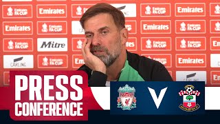 Klopp reveals which players will be fit  Liverpool v Southampton  FA Cup  LFC Press Conference [upl. by Kirch58]