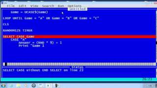 QBasic Tutorial 14  Guess My Number Guessing Game  QB64 [upl. by Halilak]