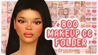 🔥 THE SIMS 4 MAKEUP CC  800 MY MAKEUP CC FOLDER ⭐ Sims 4 CAS FREE DOWNLOAD LINK sims4 ts4cc [upl. by Ahsinaw]