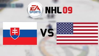 SVK  USA  NHL 09  1 [upl. by Phina]