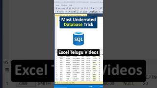 SQL Most Underrated Database Trick in Telugu [upl. by Meuse]