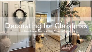 2024 EARLY CHRISTMAS DECORATING  CHRISTMAS DECORATE WITH ME NEUTRAL CHRISTMAS MRS AWESOME CURTAINS [upl. by Christi498]