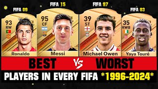 BEST VS WORST Football Players In Every FIFA Game 😱🔥 ft Ronaldo Messi Toure… etc [upl. by Sanbo]