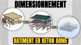 Dimensionnement dun bâtiment en béton armé EXTRAIT [upl. by Sorips376]