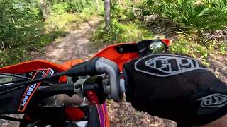 2024 KTM 500EXCF Testing fix Airbox problem working gr8 Trail ride 4 [upl. by Ahsoem607]