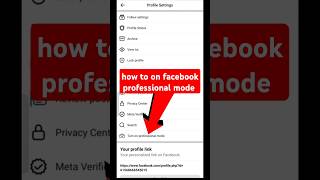 how to on facebook professional mode shorts [upl. by Adiaz]