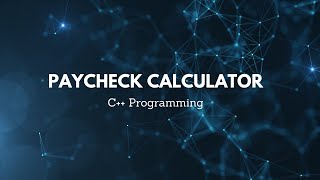 Program 1 Paycheck Calculator [upl. by Salvidor]