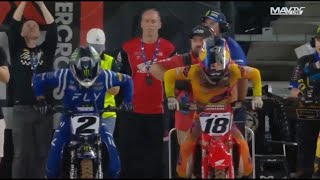 450 main event 1 Supercross Melbourne 2024 [upl. by Ahsilef]