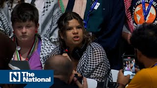 Young climate activists make impassioned speeches to Cop28 plenary [upl. by Yvehc681]