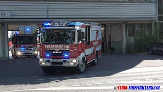 Berufsfeuerwehr Trier Feuerwache 1 und 2 Rettungsdienst und Polizei auf Einsatzfahrt in Trier [upl. by Rothstein]