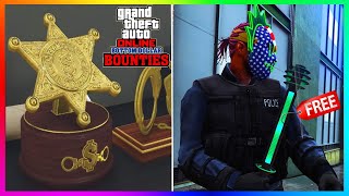 UNLOCK New Weapons Early POLICE Trophy Free BOTTOM Dollar Bounties GTA 5 DLC GTA Online Update [upl. by Wolfy412]