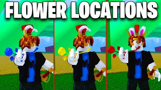 All Flower Locations to get Race V2  Blox Fruits [upl. by Salguod835]