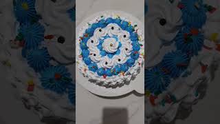 Vanilla cake decoration foryou cookiecake cakedecorating trending trendingshorts [upl. by Nyrtak882]