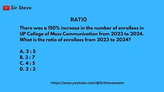 Ratio There was a 150 increase in the number of enrollees in UP College of Mass Communication from [upl. by Assilanna437]