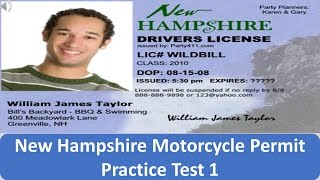 New Hampshire Motorcycle Permit Practice Test 1 [upl. by Amuwkuhc]