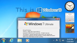 Windows 10 but it looks like Windows 7 Windows 10 22H2 to 7 Update 3 [upl. by Nunciata]