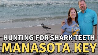 We found lots of Shark Teeth and a HUGE Jelly Fish on Blind Pass Beach  Manasota Key Florida [upl. by Waxman]