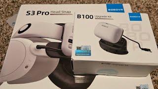 Best Meta Quest 3 headstrap BOBOVR S3 Pro and B100 upgrade kit unboxing [upl. by Suirauqed]